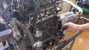 Корректировка угла опережения зажигания на двигателе ВАЗ-2106 с помощью стробоскопа. Зарубин С.Ю.