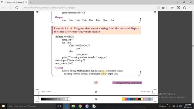 12th Computer Science - Chapter 8 - Strings and String manipulation(part - 3) смотреть онлайн