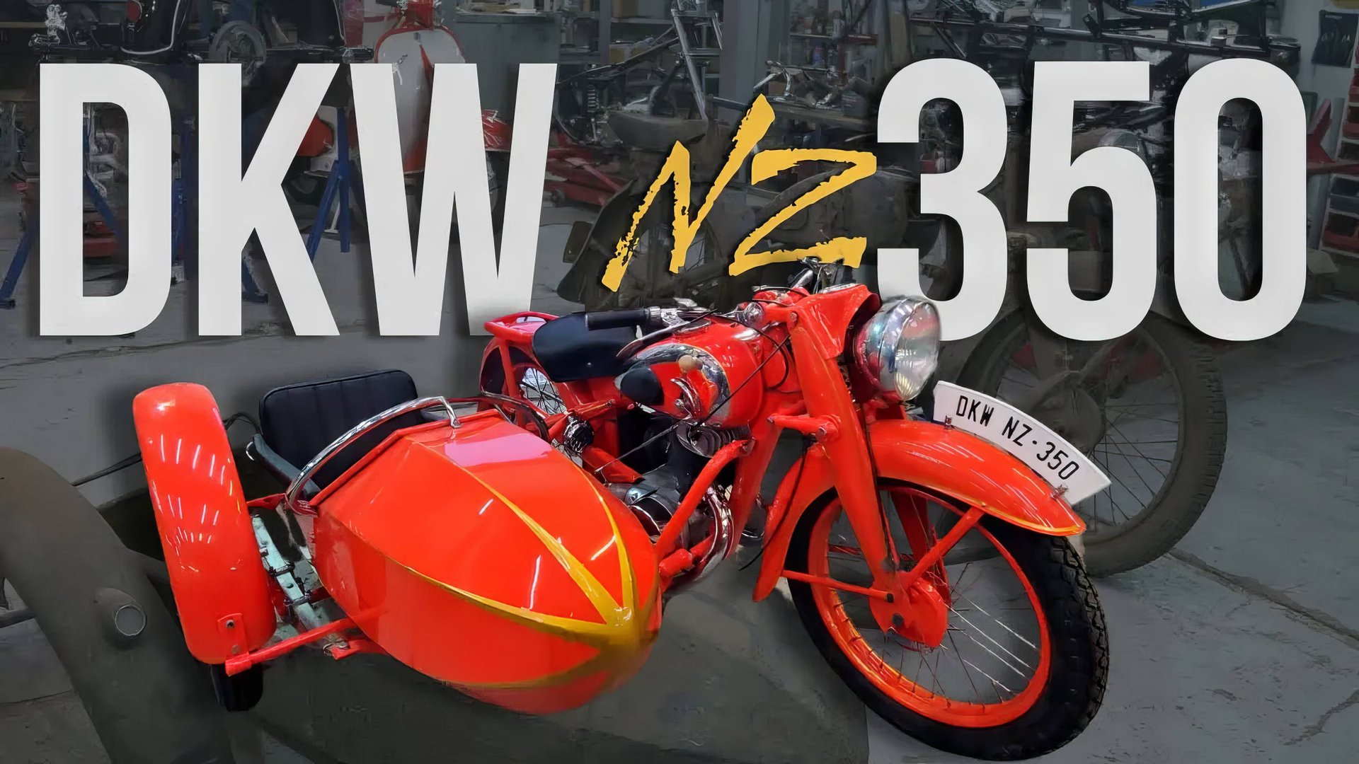 DKW NZ 350 - реставрация мотоциклов Ретроцикл, плюс уникальные кадры рекламы прошлого века смотреть онлайн