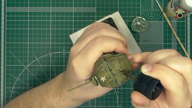 Покраска модели танка Stuart в 1/35. Ч.XII Смывка. Painting WW2 US Stuart tank model P.XII смотреть онлайн