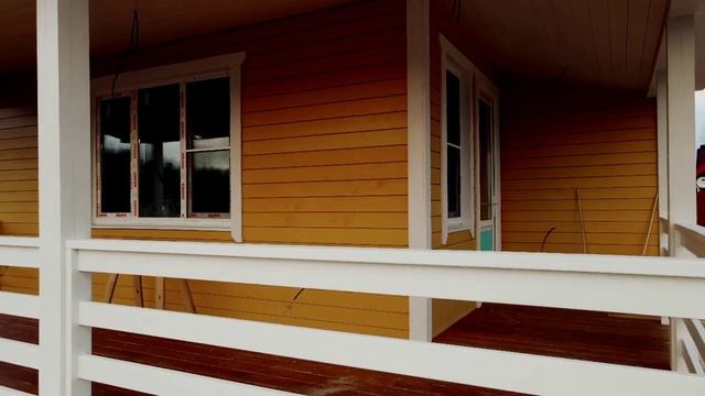 Каркасный дом для постоянного проживания 7 на 12 м по проекту 151 К в КП Перепелкино смотреть онлайн