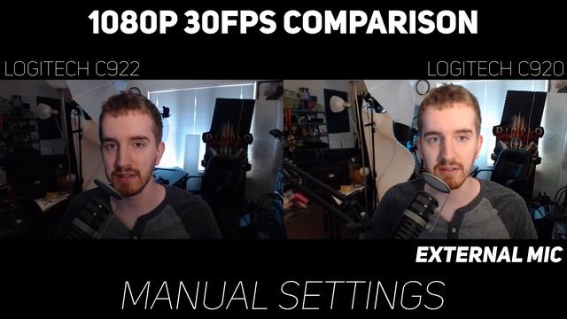 Logitech C922 Vs. C920 Webcam Comparison (1080p 30 FPS) // Pro Stream Webcam