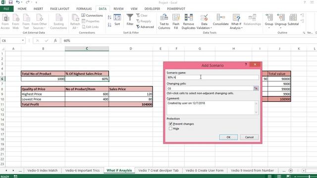 Use of || What if Analysis || in excel. смотреть онлайн