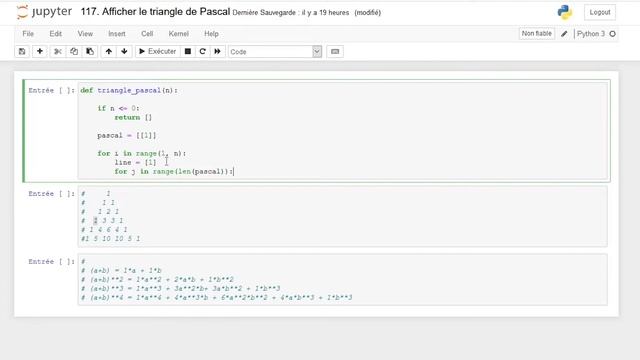 [Algorithme] - 117. Afficher le triangle de Pascal [Python] смотреть онлайн