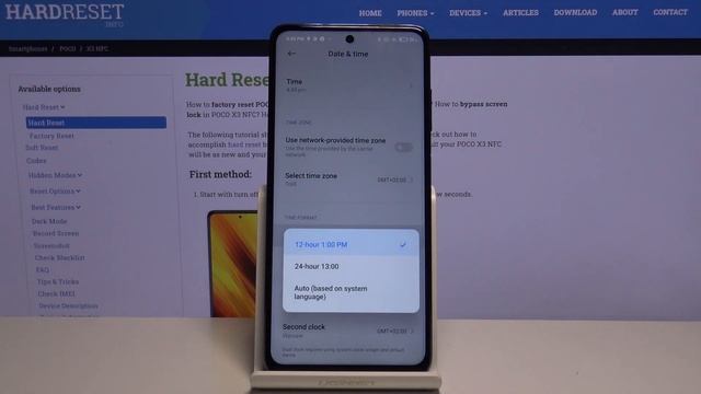 How to Change Date and Time in POCO X3 - Pick Time Zone смотреть онлайн