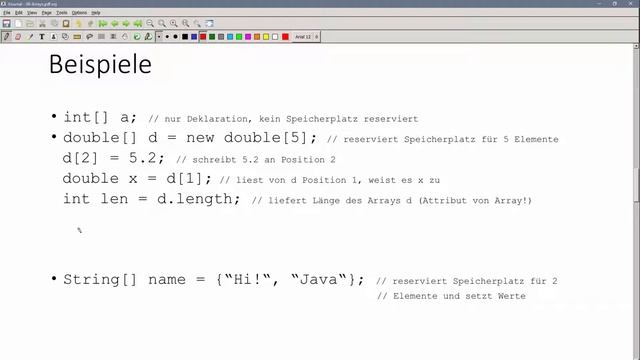 ? JAVA | Arrays 02 - Deklaration, Initialisierung und Index Zugriff смотреть онлайн
