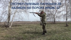 Отстрел пулевых патронов из ТОЗ - 34 - 28 на порохе ИРБИС 32.