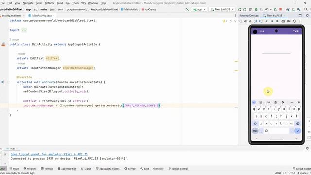 How to disable keyboard pop-up (Soft Input Method) on clicking the Edit Text in your Android App? смотреть онлайн