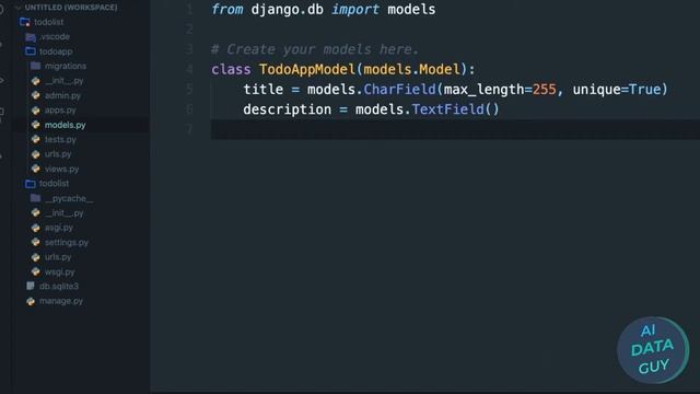 Full Stack Python | Django App First Model | aidataguy смотреть онлайн