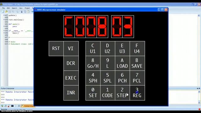 My 8085 Microprocessor Simulator (in Python) Version 1.0 смотреть онлайн