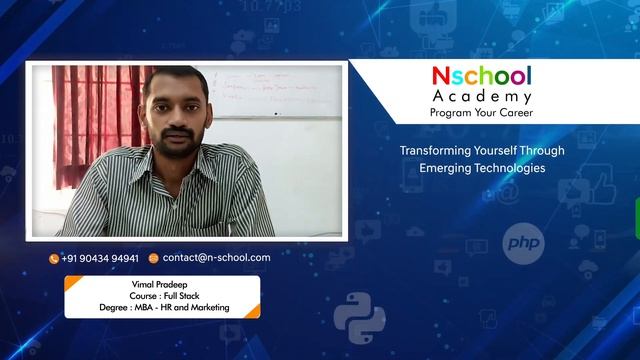 NSCHOOL Student Testimonials : Vimal Got Placed a Reputed MNC in Coimbatore | Fullstack Developer смотреть онлайн