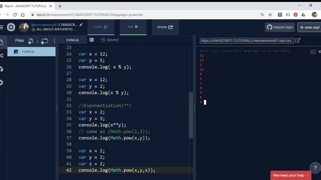 JAVASCRIPT TUTORIAL FOR BEGINNERS # 3 - ARITHMETIC OPERATORS IN JAVASCRIPT смотреть онлайн