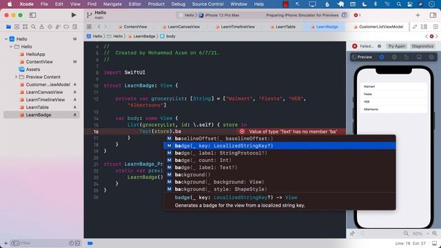 Badges in SwiftUI (iOS 15) смотреть онлайн