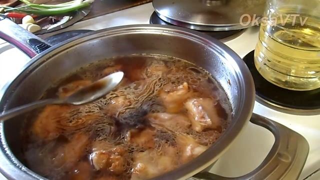 Тушеные свиные ребрышки по китайски(红烧排骨). Braised pork ribs. Chinese food. смотреть онлайн