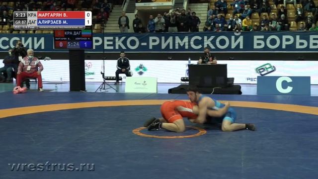 ЧР ГРБ-21. 87 кг. 1/4. Маргарян Вааг - Алирзаев Милад смотреть онлайн