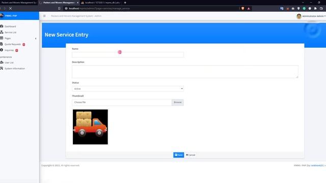 Packers and Movers Management System in PHP DEMO смотреть онлайн