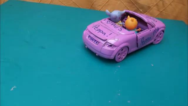 audi convertible pimped out for peppa pig car funny toy my dad made me смотреть онлайн