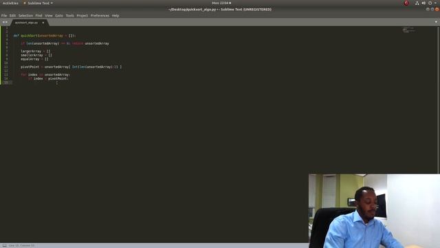 QuickSort | Python Tutorials for Beginners | Code #3 смотреть онлайн