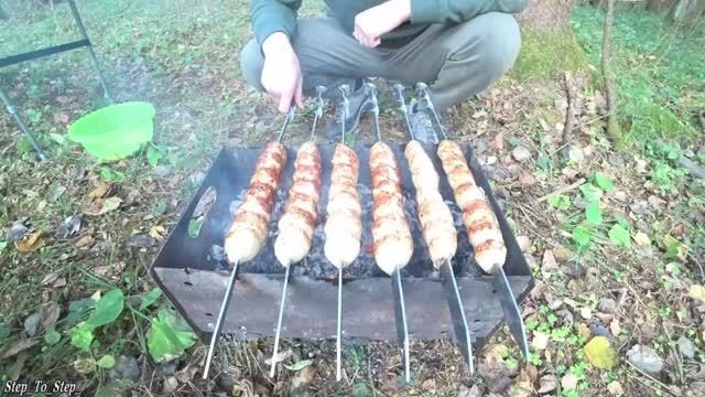 КАК приготовить КЕБАБ. Люля - кебаб из курицы. Сочный аж ТЕЧЁТ! смотреть онлайн