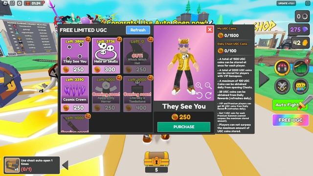 [LIMITED ITEMS] How to Get HALO OF SKULLS & CHEST HERO SIMULATOR [FREE UGC] смотреть онлайн