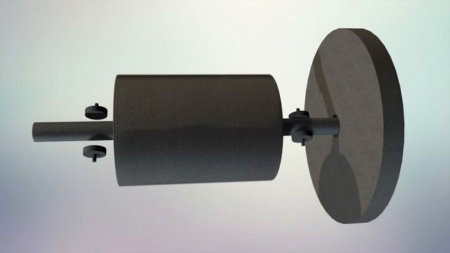 Условная модель двигателя с вращающимся статором, при торможении его вала. смотреть онлайн