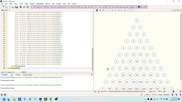 [Python-TikZ] Vẽ tam giác Pascal смотреть онлайн