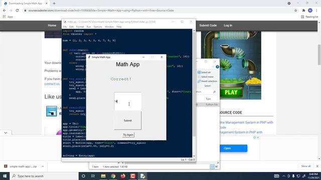 Simple Math App using Python смотреть онлайн