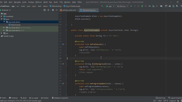 Background Task in Android Studio|Async Task Example | NetworkOnMainThreadException|Coding Tutorial смотреть онлайн
