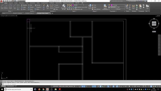 AUTOCAD 2019: DIBUJAR UNA DISTRIBUCIÓN TABIQUES Y PILARES PARTE 1-2 смотреть онлайн
