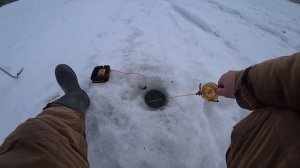 Ловля ЛЕЩА в марте! Оснастка мормышка с поводком! Рыбалка на ОКЕ на мормышку!