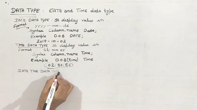 Date and time data type command in SQL смотреть онлайн