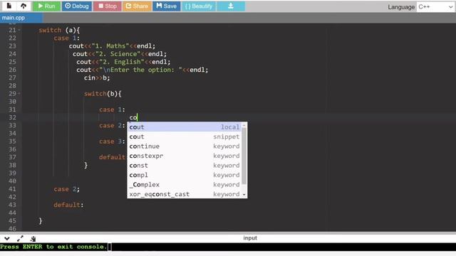 #13 C++ Programming | Nested Switch Case Statement | Cpp | Tamil | Akthar Farvees. смотреть онлайн