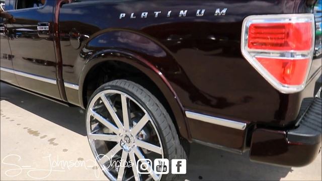 Sitting high, flipping paint Ford F-150 Platinum edition on Dub Wheels in HD смотреть онлайн