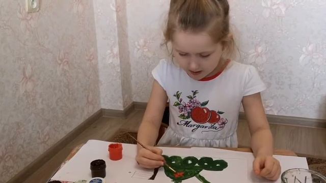 Лизаветка-конфетка рисует папе, дедушке на 23 февраля танк смотреть онлайн