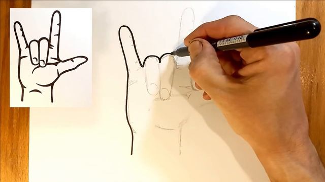Рисунок рука / как нарисовать руку / рисунки для срисовки / how to draw a hand / hand drawing. смотреть онлайн