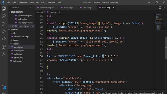 Thêm sửa xóa sản phẩm bằng PHP sử dụng mysqli || Đề Thi Môn PHP 1 смотреть онлайн