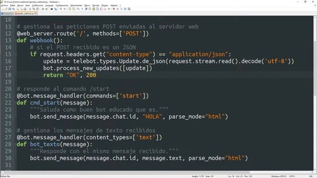 033 Crear un BOT en TELEGRAM #4: Polling Vs Webhook [curso Python] смотреть онлайн