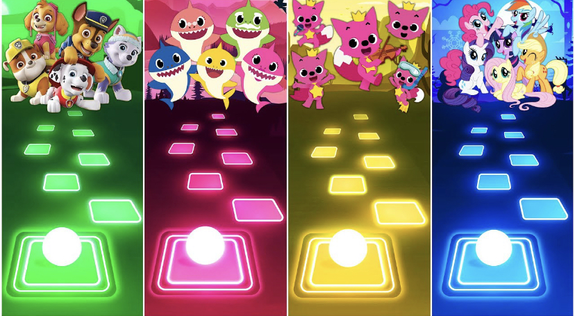 Щенячий Патруль - Малыш Акулёнок - Пинкфонг - Моя Маленькая Лошадка - TilesHop, EDM Rush!