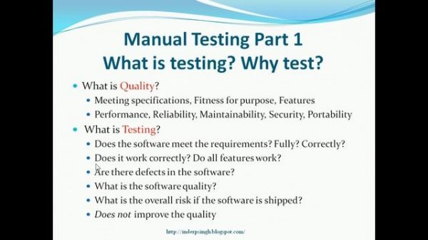 Software Testing Training | Software Testing QA Training -Software Testing Basics-Software Testing