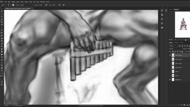 Photoshop painting process - Satyr смотреть онлайн