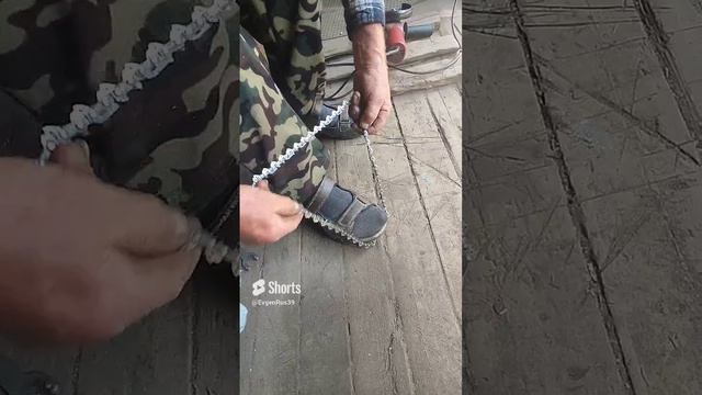 как вывернуть цепь бензопилы не правильно заклепали