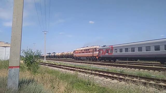 «Гость с Саратова» ТЭП70-0393 с пассажирским поездом №477 Челябинск - Адлер смотреть онлайн