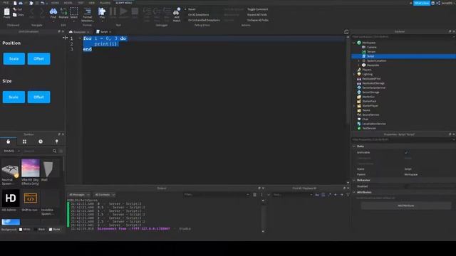 Цикл for и for i, v in pairs. Гайды роблокс студио #2 смотреть онлайн