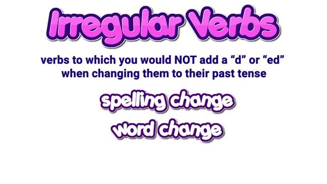 Irregular Verbs eLearning Lesson for Kids смотреть онлайн