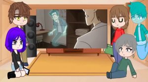 реакция персонажей дмо на 3 серию дух моей общаги