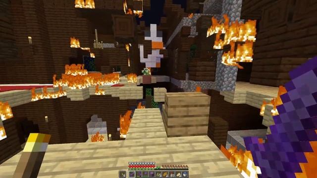 Очищаю лесной особняк от поборников в Майнкрафт