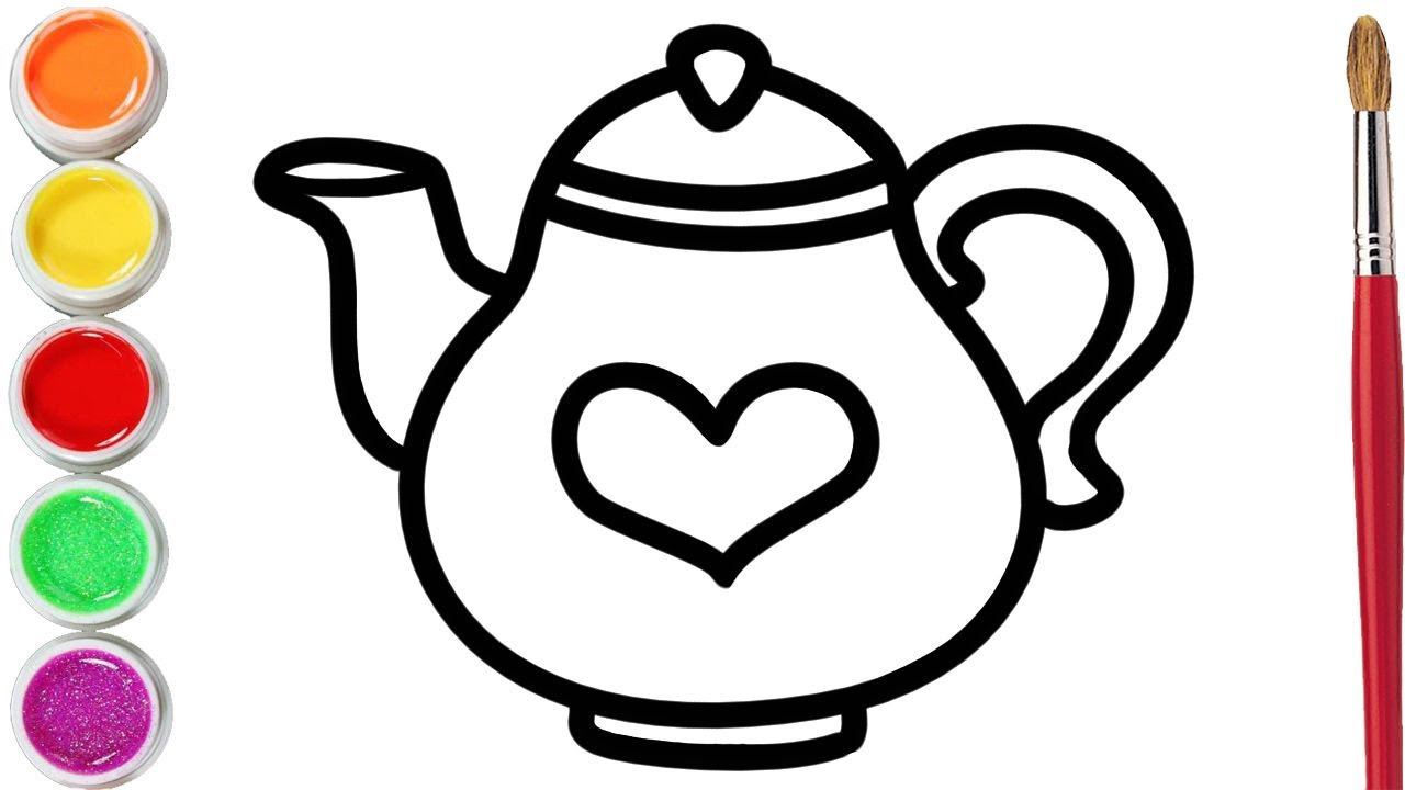 Bolalar Uchun Choynakni Qanday Chizish Kerak|How To Draw A Teapot For Children