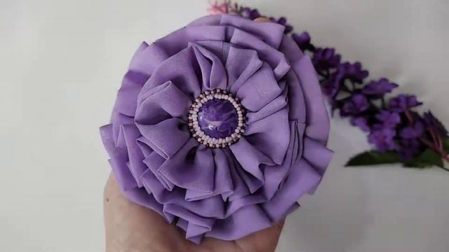 Большая брошь цветок из шифона смотреть онлайн