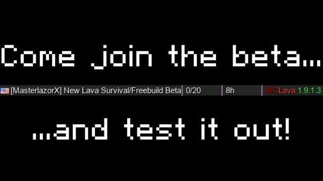 MasterlazorX's Lava Survival/Freebuild - MCGalaxy software Teaser смотреть онлайн