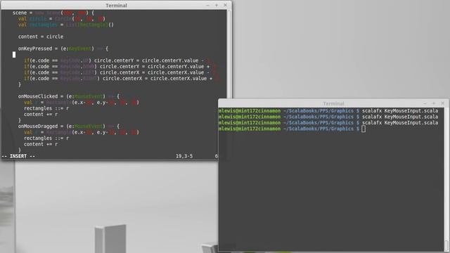 Keyboard and Mouse Input 2 (in ScalaFX) смотреть онлайн